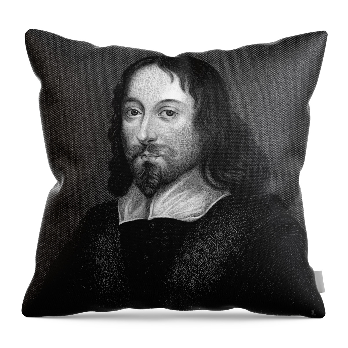 Beard Throw Pillow featuring the photograph Thomas Browne (1605-1682) by Granger