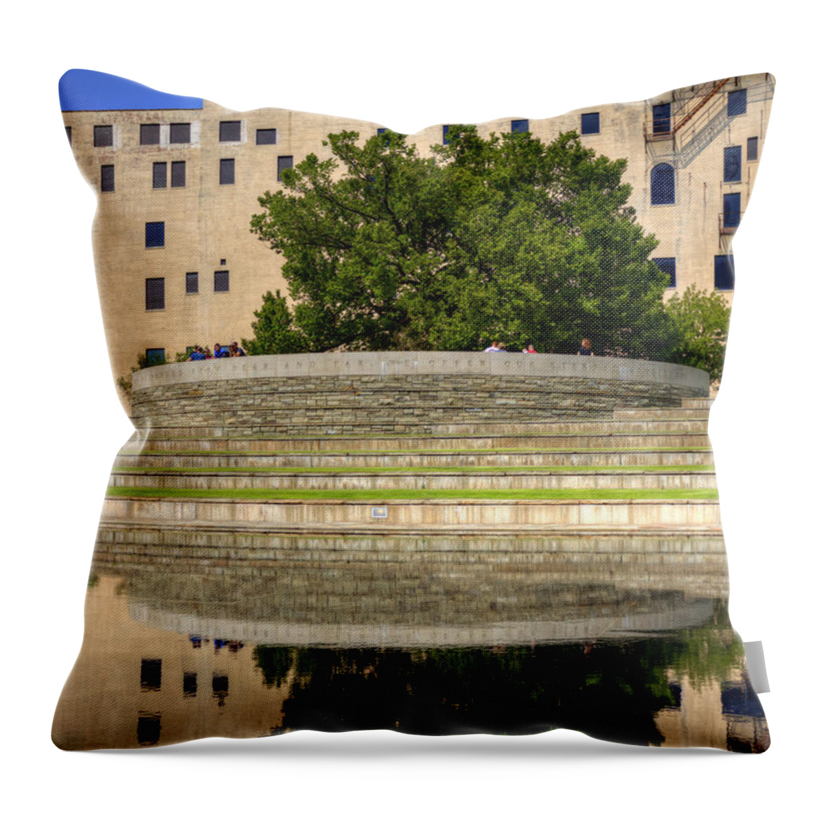 Bombing Throw Pillow featuring the photograph Time For Reflection by Ricky Barnard