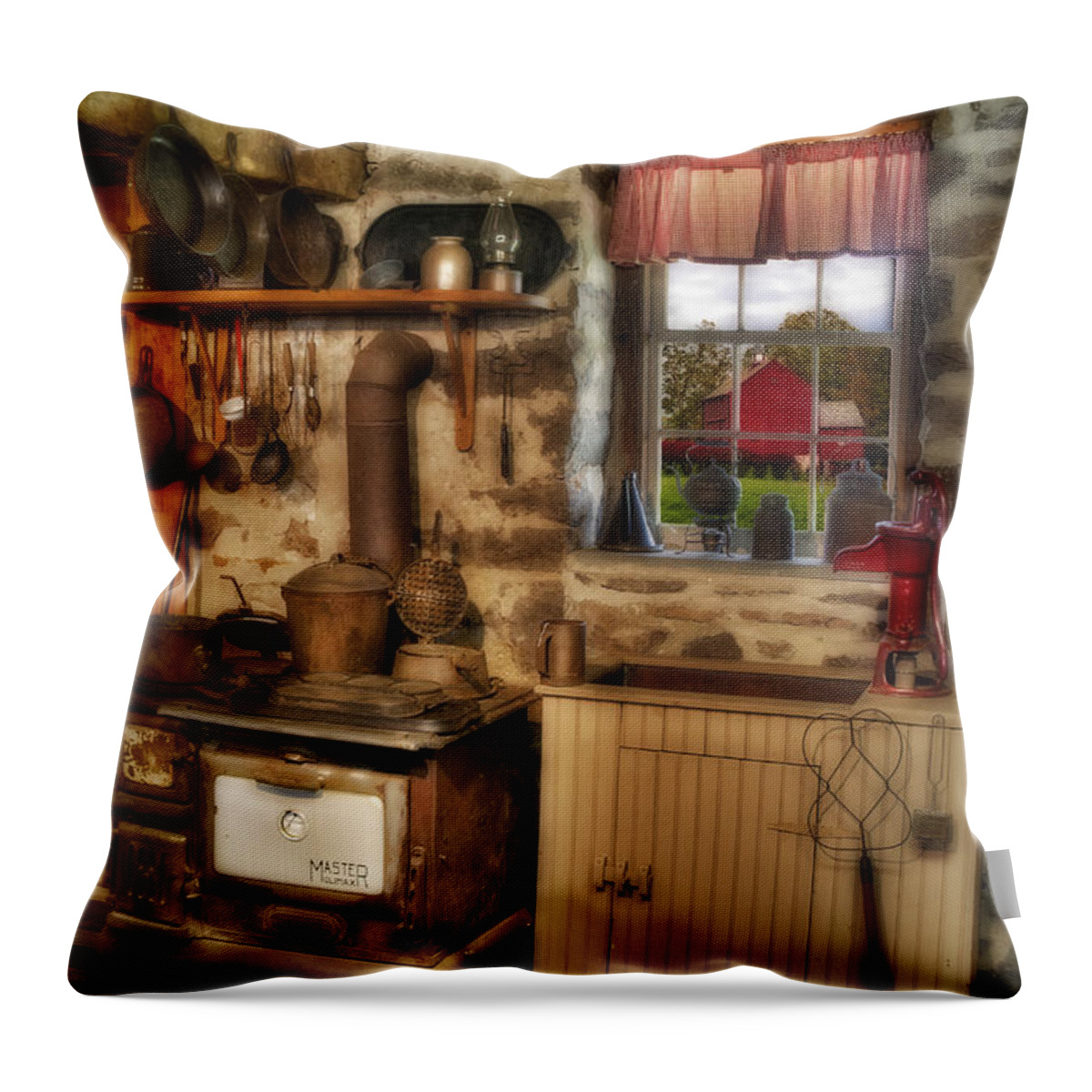 Old Fashioned Throw Pillow featuring the photograph Times Gone By by Susan Candelario
