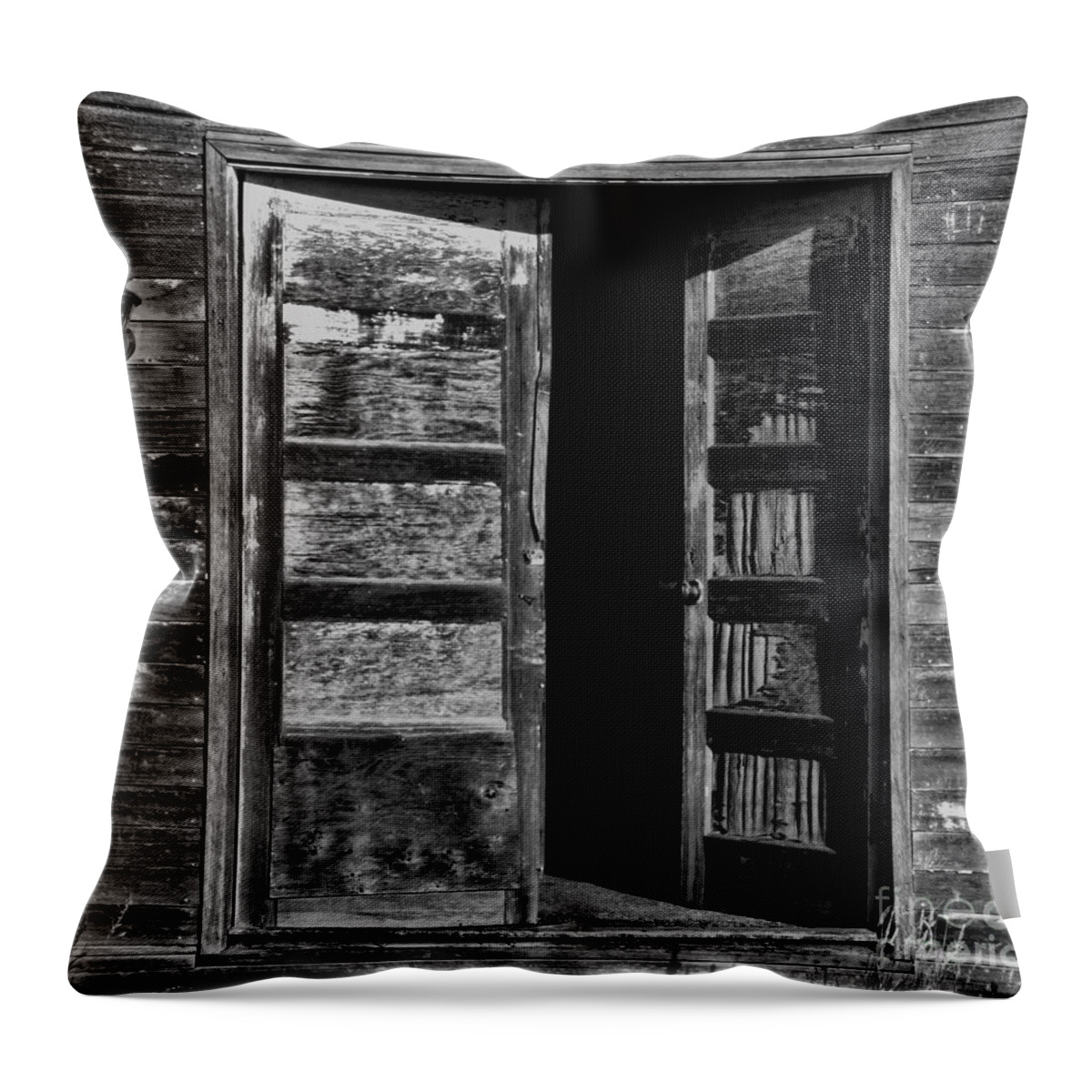 Black And White Throw Pillow featuring the photograph to Dare by Edward R Wisell