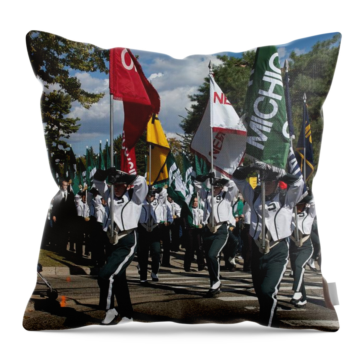 Band Throw Pillow featuring the photograph To the Field by Joseph Yarbrough