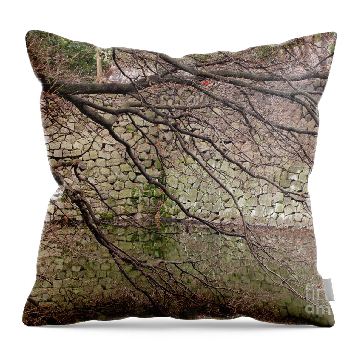 Imperial Palace Throw Pillow featuring the photograph Tokyo Imperial Palace by Eena Bo