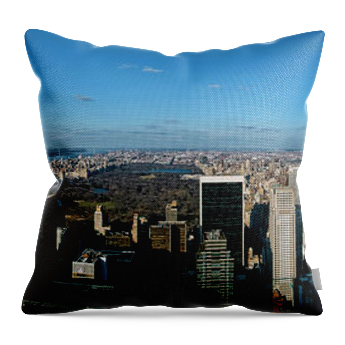 Panoramic Throw Pillow featuring the photograph Top 'o the Rock by S Paul Sahm