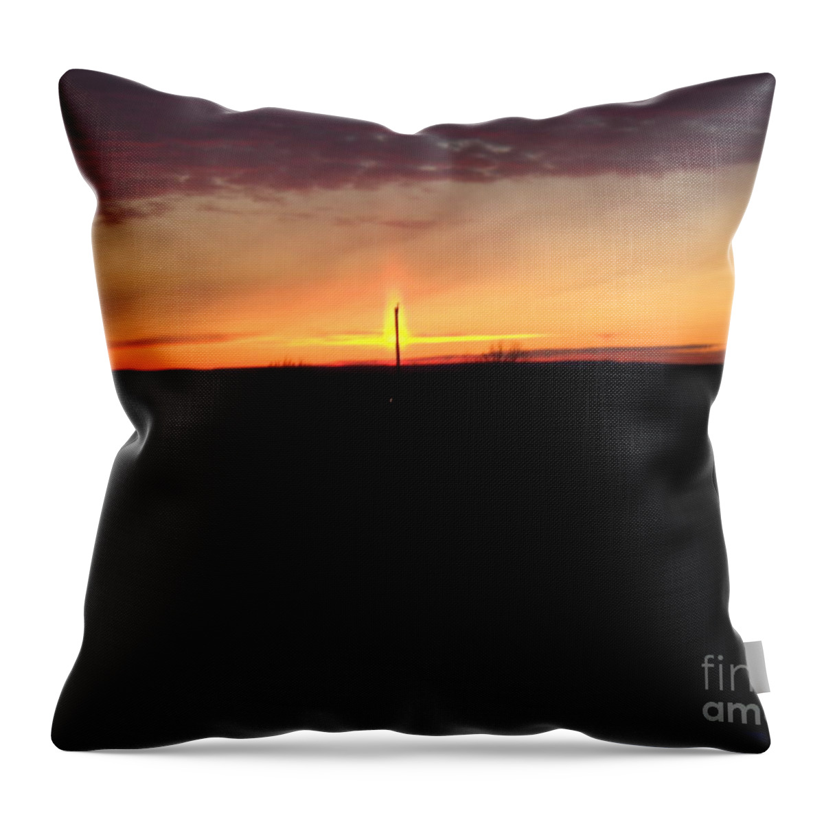 Sunset Throw Pillow featuring the photograph Topeka Sunset by Mark McReynolds