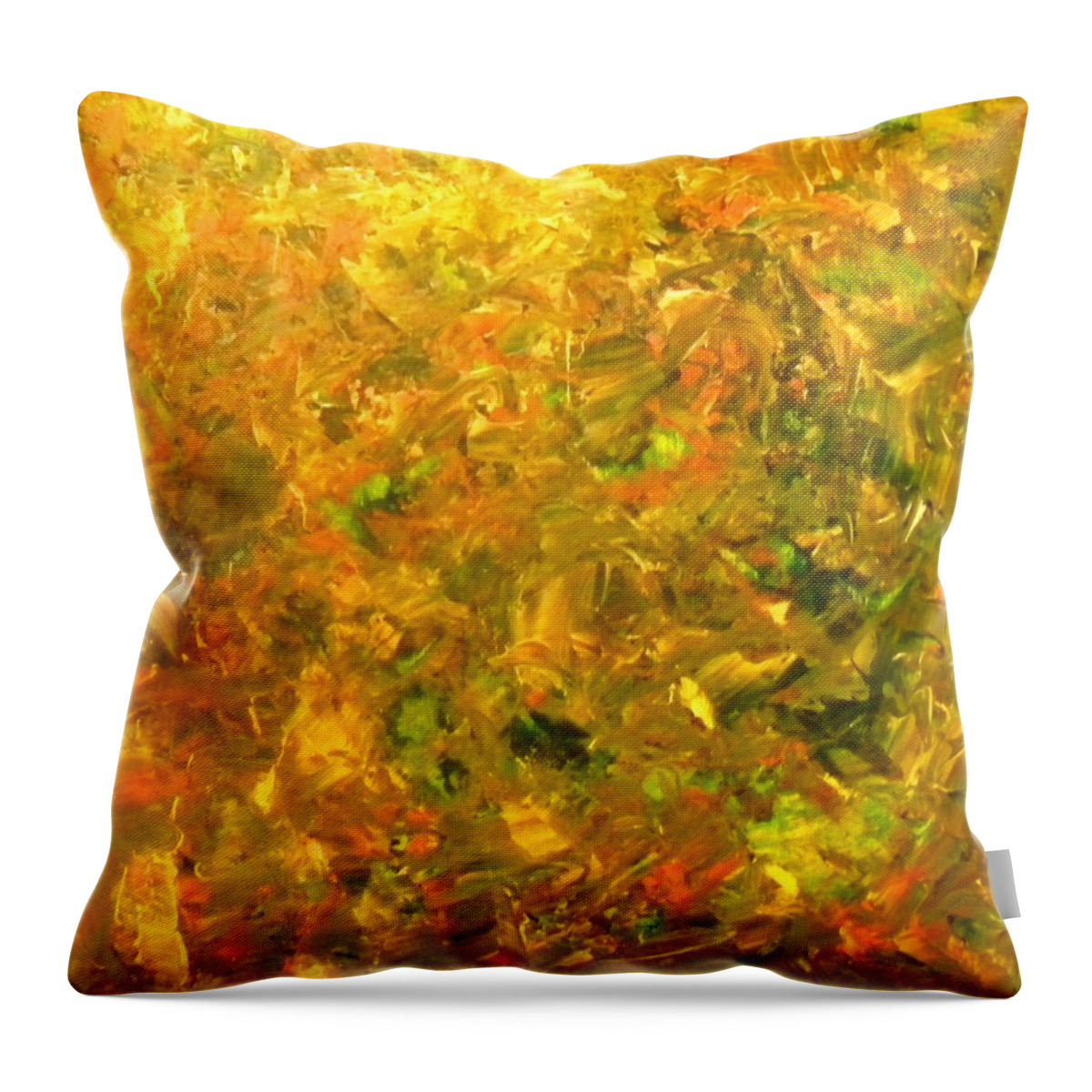 Forest Throw Pillow featuring the painting Truffle Hunt by Etta Harris