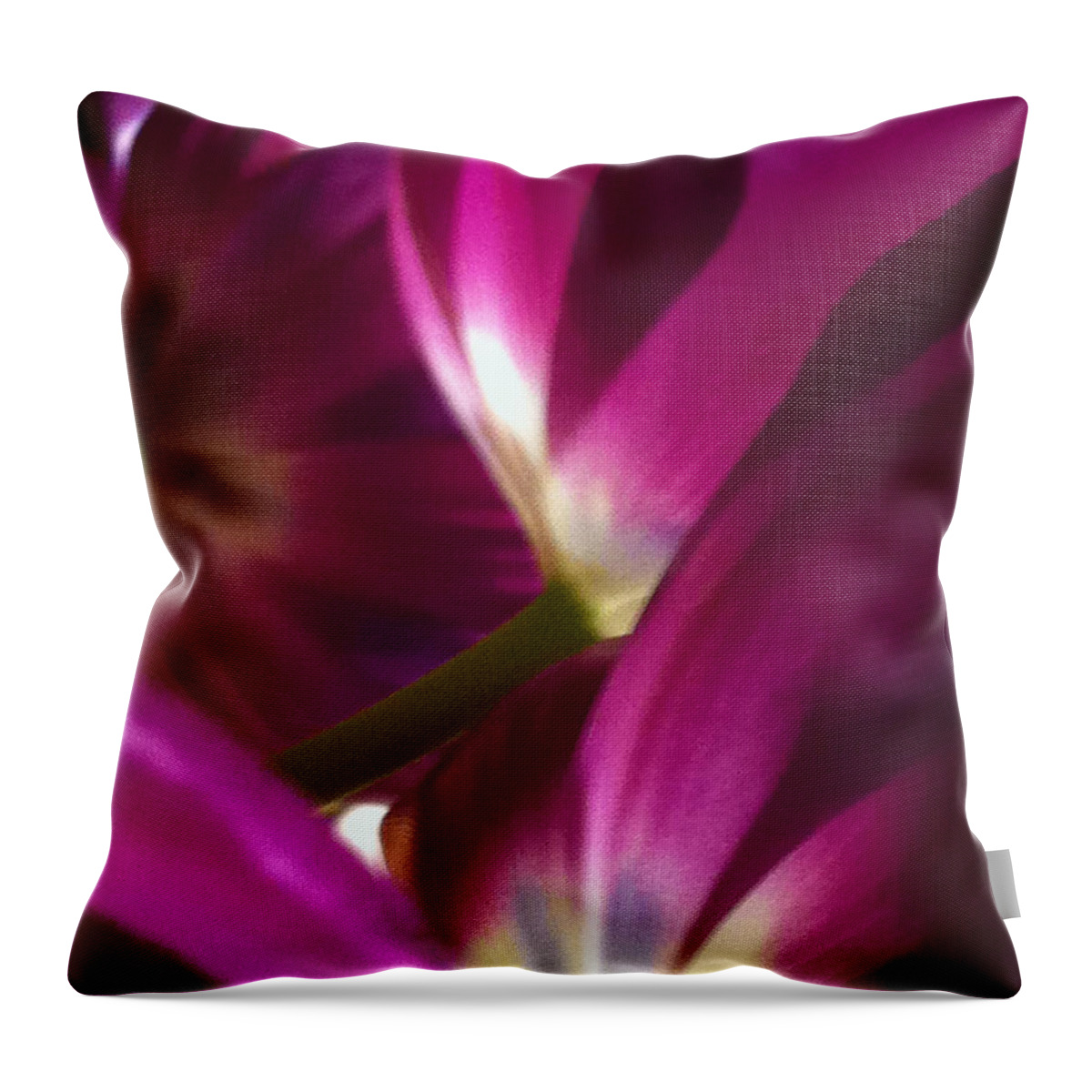 Tulips Throw Pillow featuring the photograph Tulip Weave by Kathy Corday