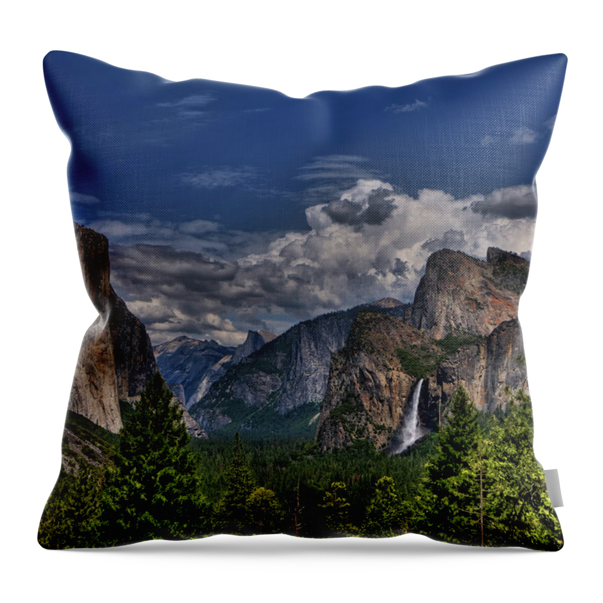 Tunnel View Throw Pillow featuring the photograph Tunnel View by Beth Sargent