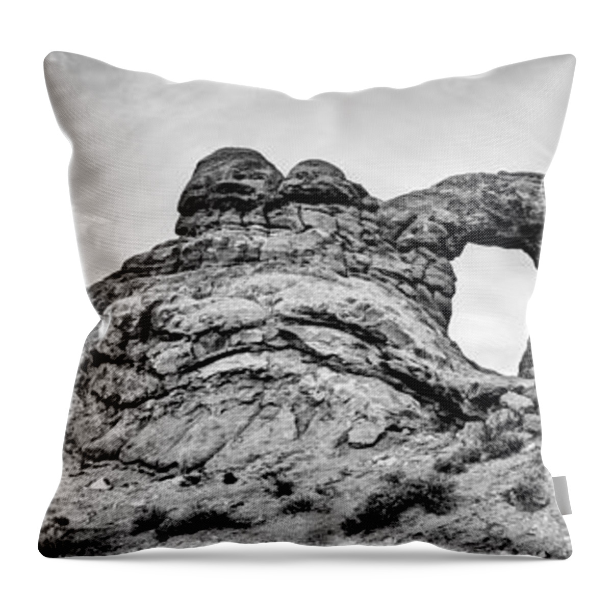 Outdoor Throw Pillow featuring the photograph Turret Pano by Chad Dutson