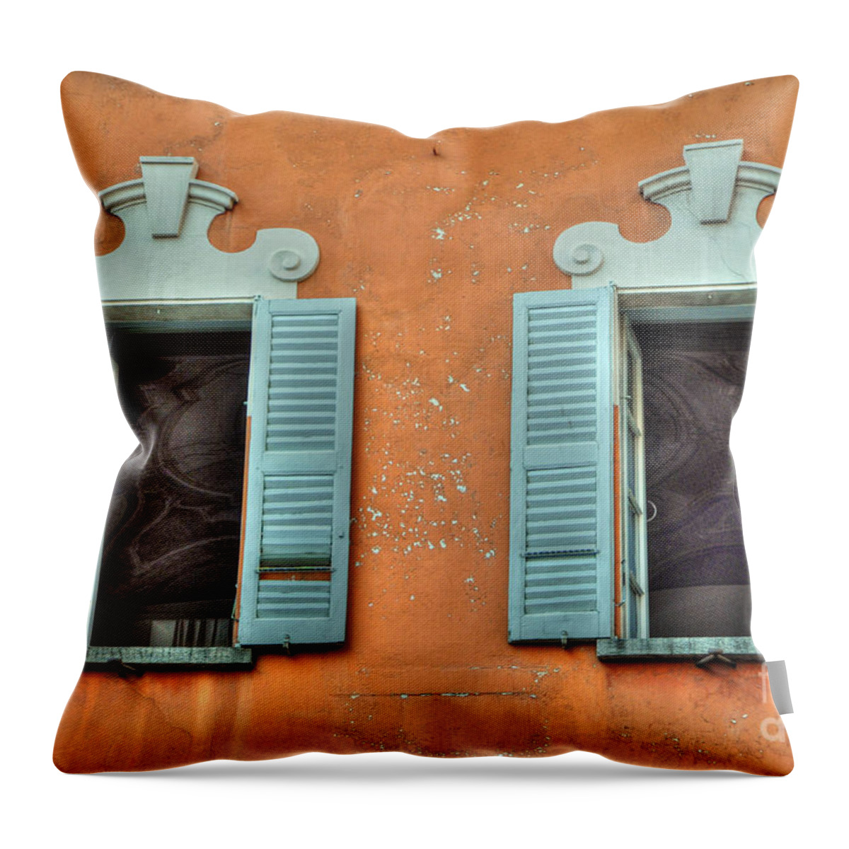 Window Throw Pillow featuring the photograph Two windows by Mats Silvan