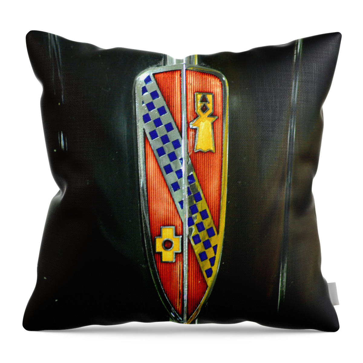 Vintage Automobiles Throw Pillow featuring the photograph Up Front by Newel Hunter