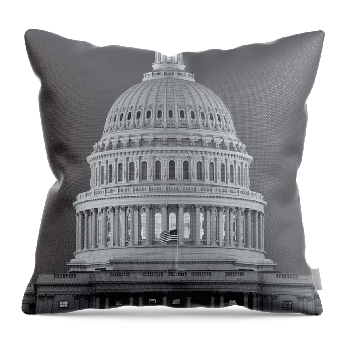 Clarence Holmes Throw Pillow featuring the photograph US Capitol Building V by Clarence Holmes