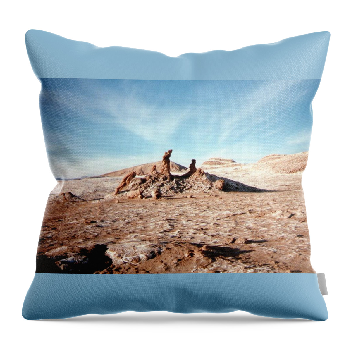 Alle De La Luna Throw Pillow featuring the photograph Valle de la Luna - Atacama Desert Northern by Ronald Osborne