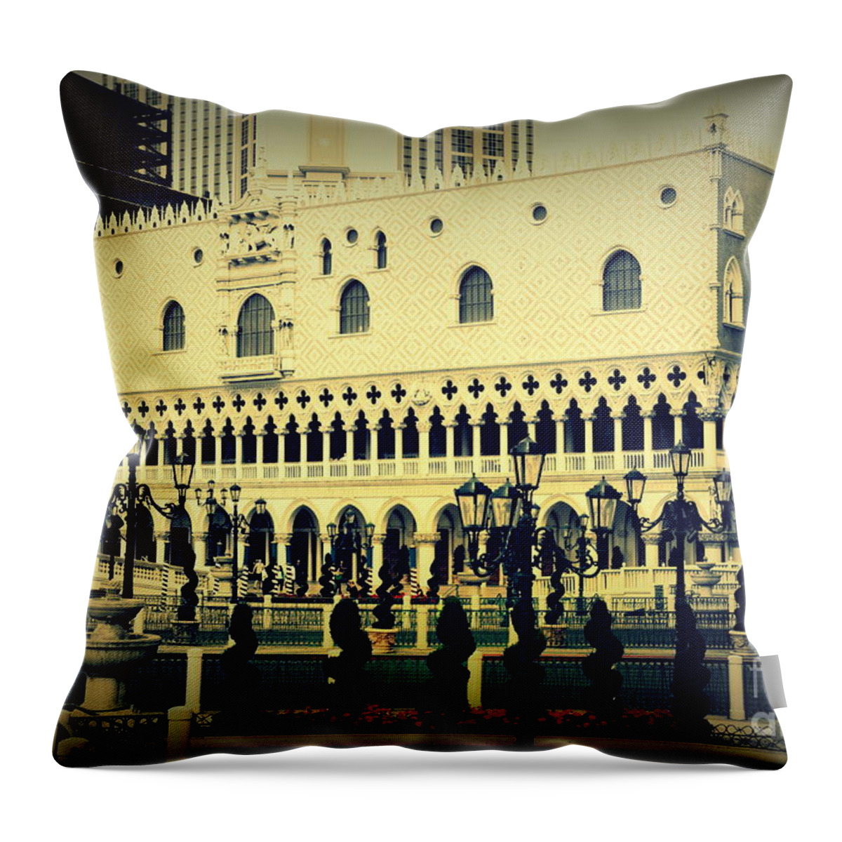 Venice Throw Pillow featuring the photograph Venice in Las Vegas by Susanne Van Hulst