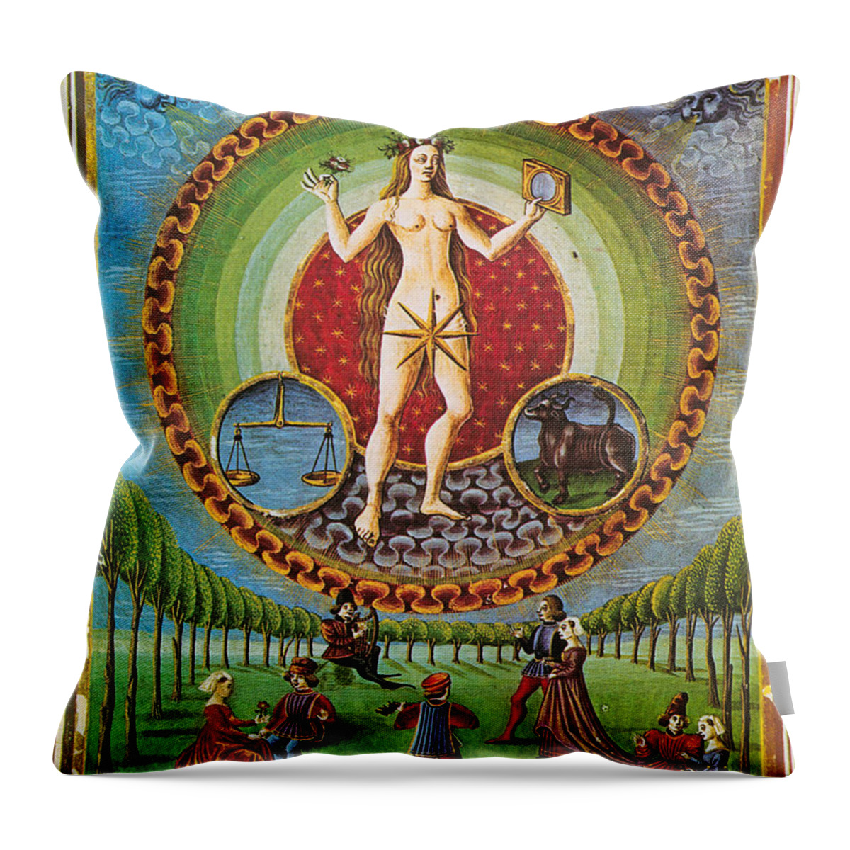 Mythology Throw Pillow featuring the photograph Venus Ruler Of Taurus And Libra by Photo Researchers