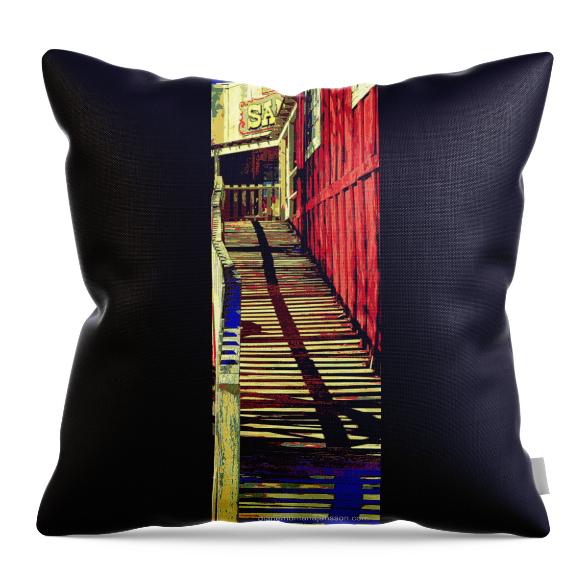 Boardwalk Throw Pillow featuring the photograph Walk This Way by Diane montana Jansson