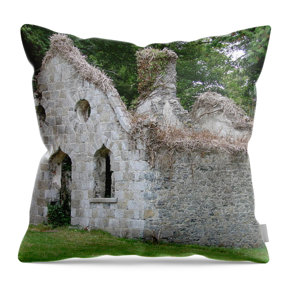 Friary Throw Pillow featuring the photograph Walls for the Winds by Norma Brock