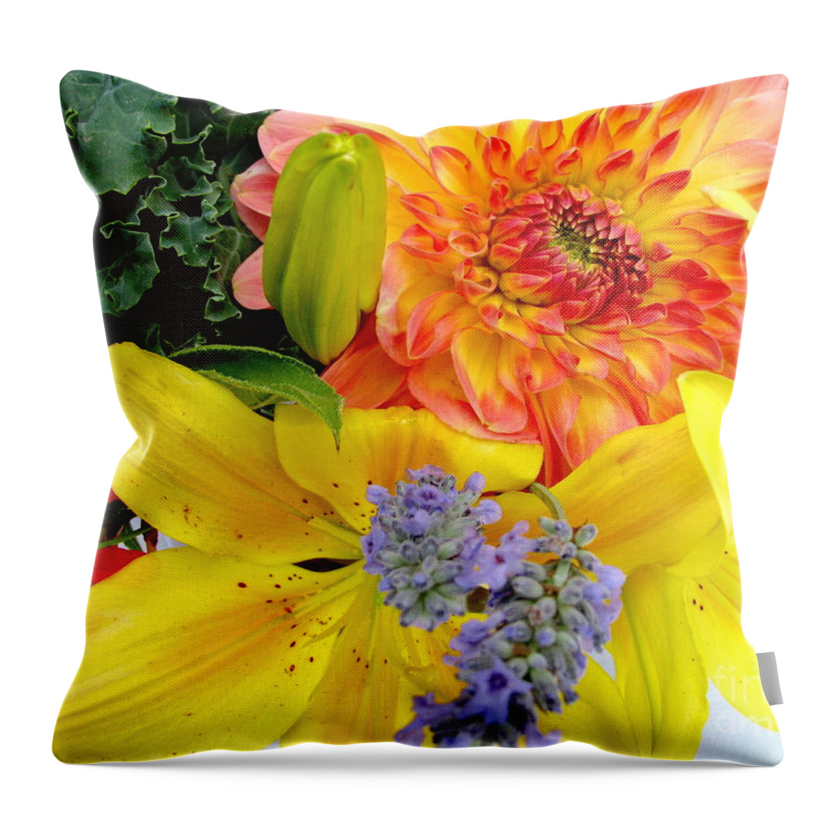 Flowers Throw Pillow featuring the photograph Wedding Flowers by Rory Siegel