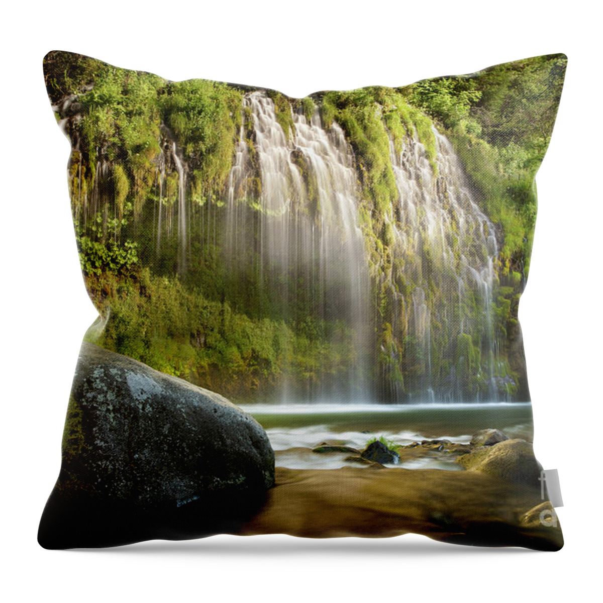 Water Photography Throw Pillow featuring the photograph Weeping Wall by Keith Kapple