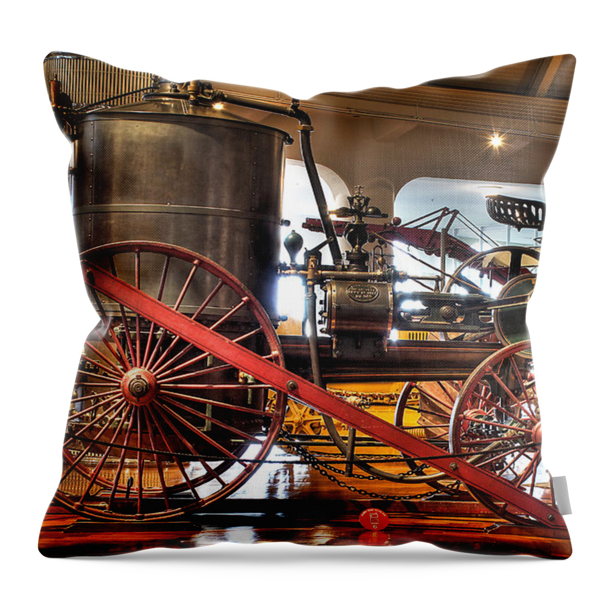  Throw Pillow featuring the photograph Westinghouse Engine Dearborn MI by Nicholas Grunas