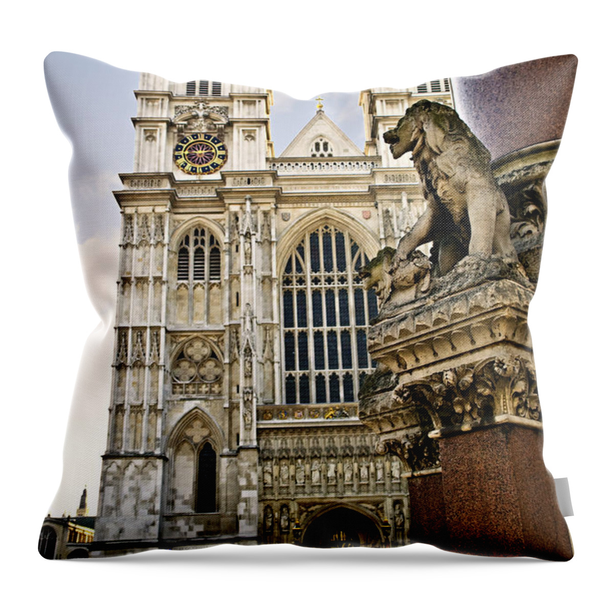 Westminster Throw Pillow featuring the photograph Westminster Abbey by Elena Elisseeva