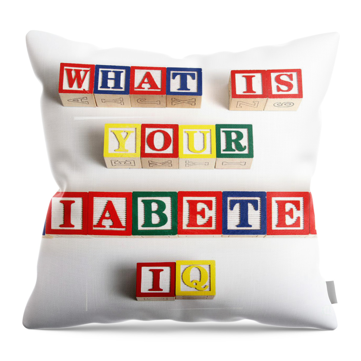 Still Life Throw Pillow featuring the photograph What Is Your Diabetes Iq by Photo Researchers