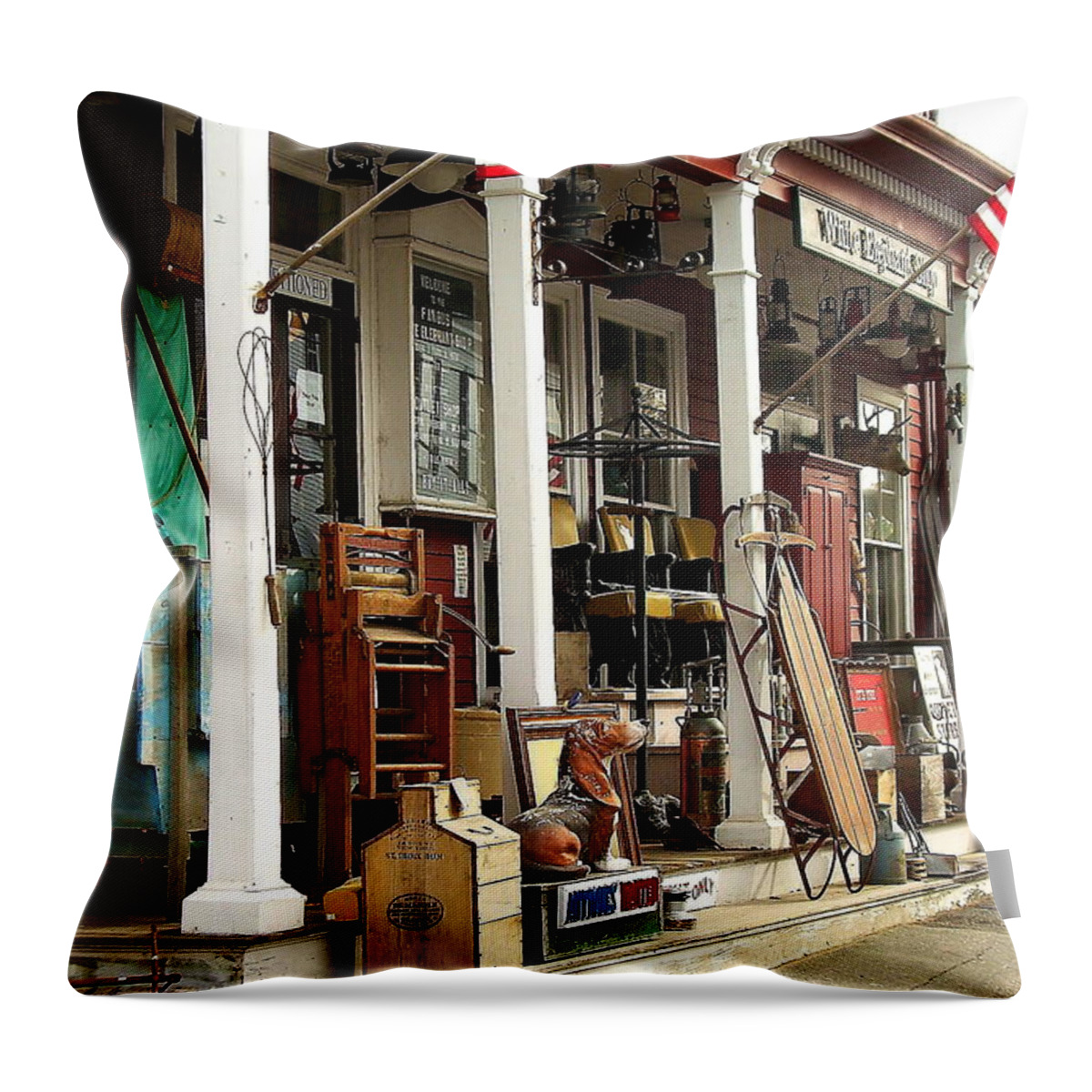 Junk Throw Pillow featuring the photograph White Elephant by Jeff Heimlich