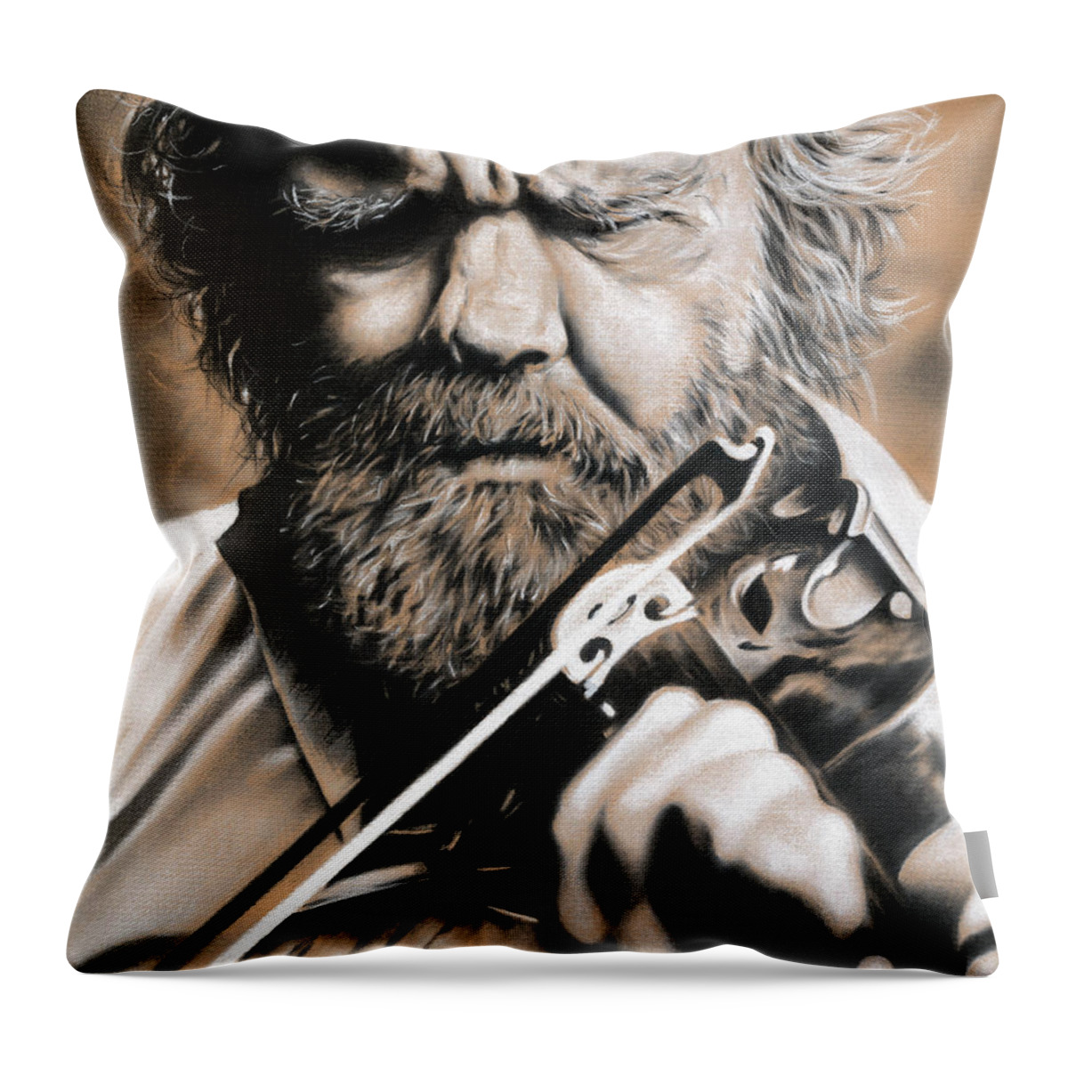Musician Throw Pillow featuring the drawing Whole Life for Music by Natasha Denger