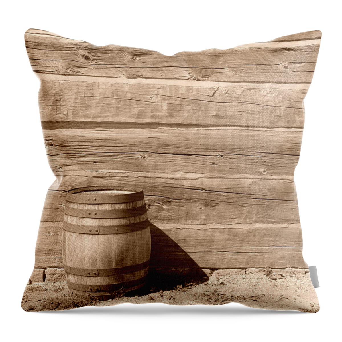 Barrel Throw Pillow featuring the photograph Wild West by Joe Ng