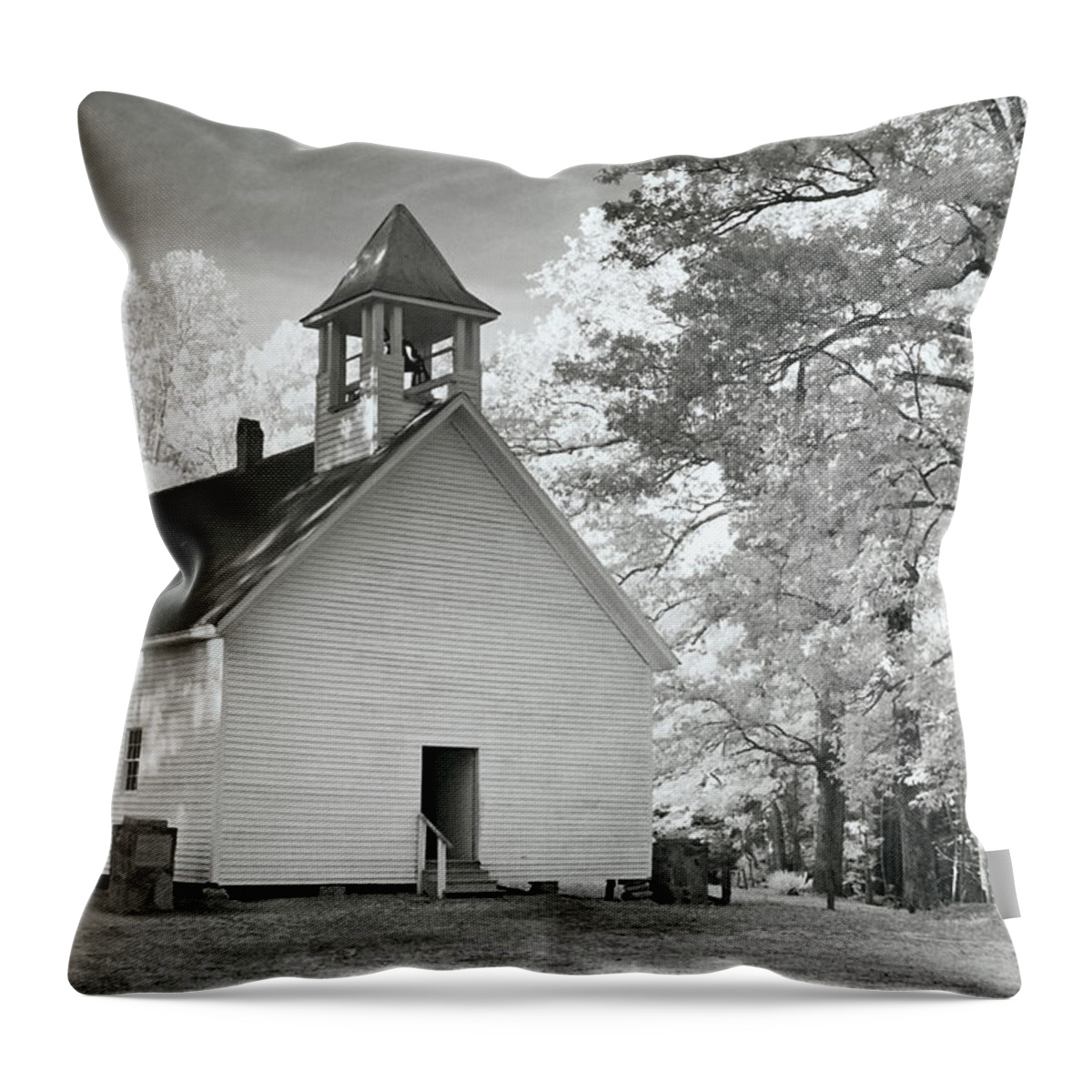 Church Throw Pillow featuring the photograph Wildwood Church by Mary Almond