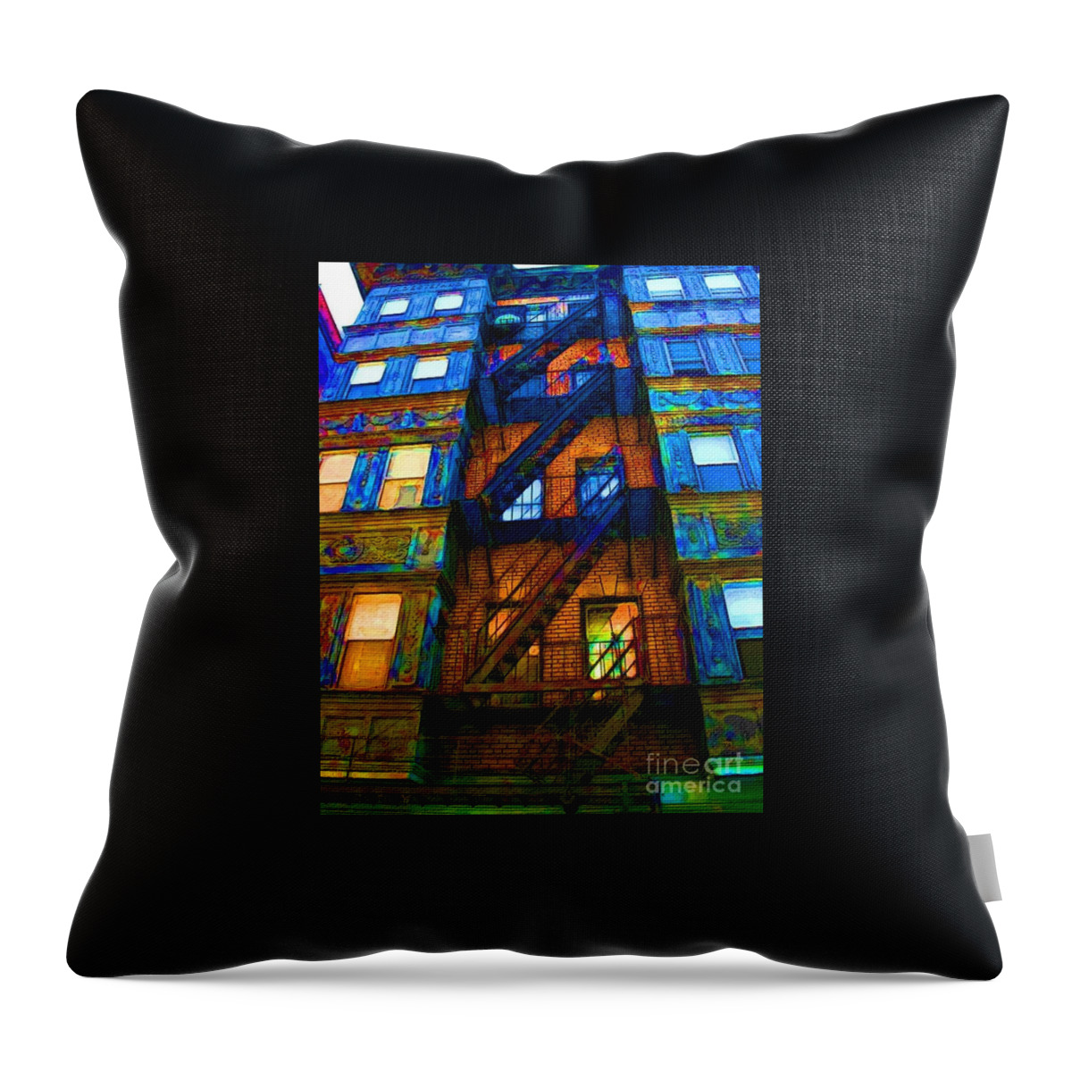 Apartments Throw Pillow featuring the photograph Winding Up by Julie Lueders 