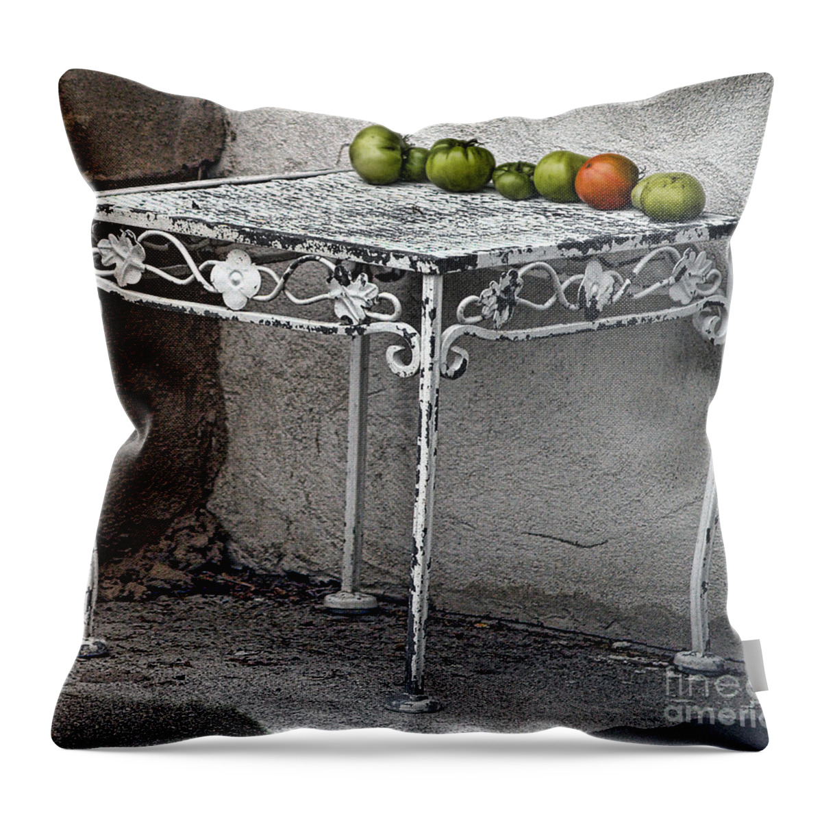 Tomato Throw Pillow featuring the photograph You Say Tomatoes by Terry Doyle