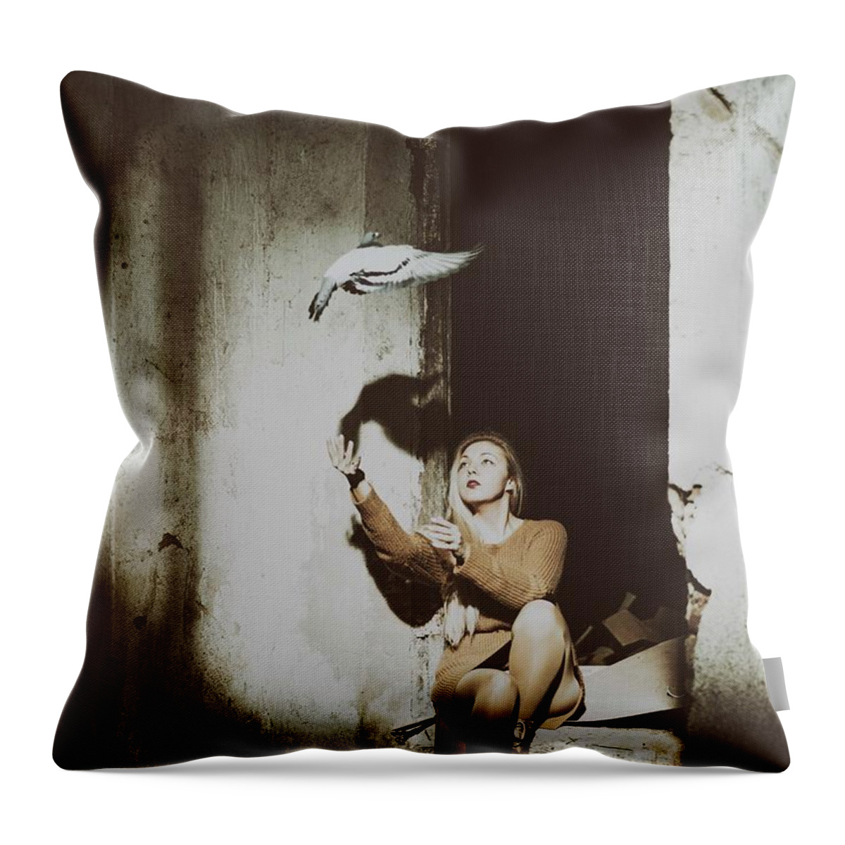 Photo Throw Pillow featuring the photograph -freedom- by Lukas Duran
