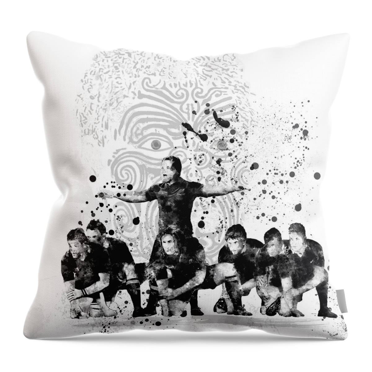 Haka Throw Pillow featuring the digital art Haka by Marlene Watson