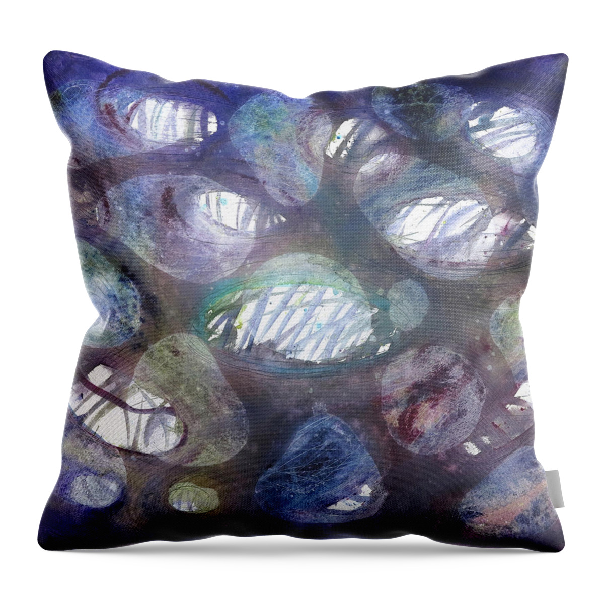 Painting Throw Pillow featuring the painting ....... by Petra Rau