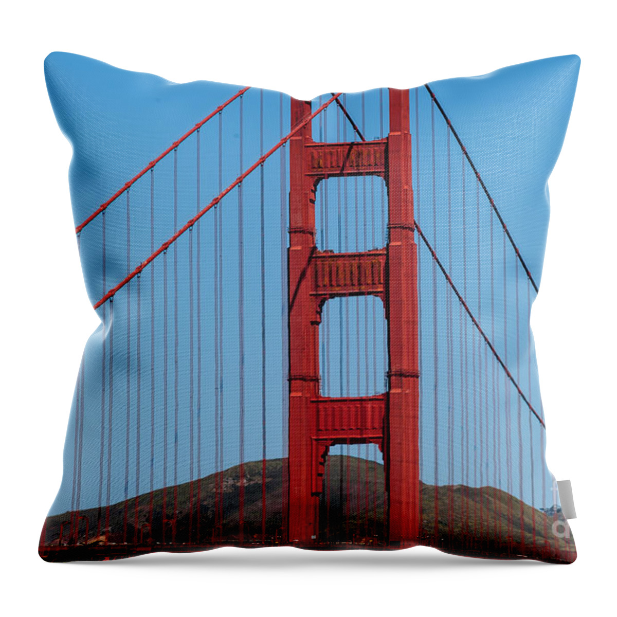  San-fransisco Bay Bridge Throw Pillow featuring the photograph San Fransisco bay Bridge by Charles McCleanon