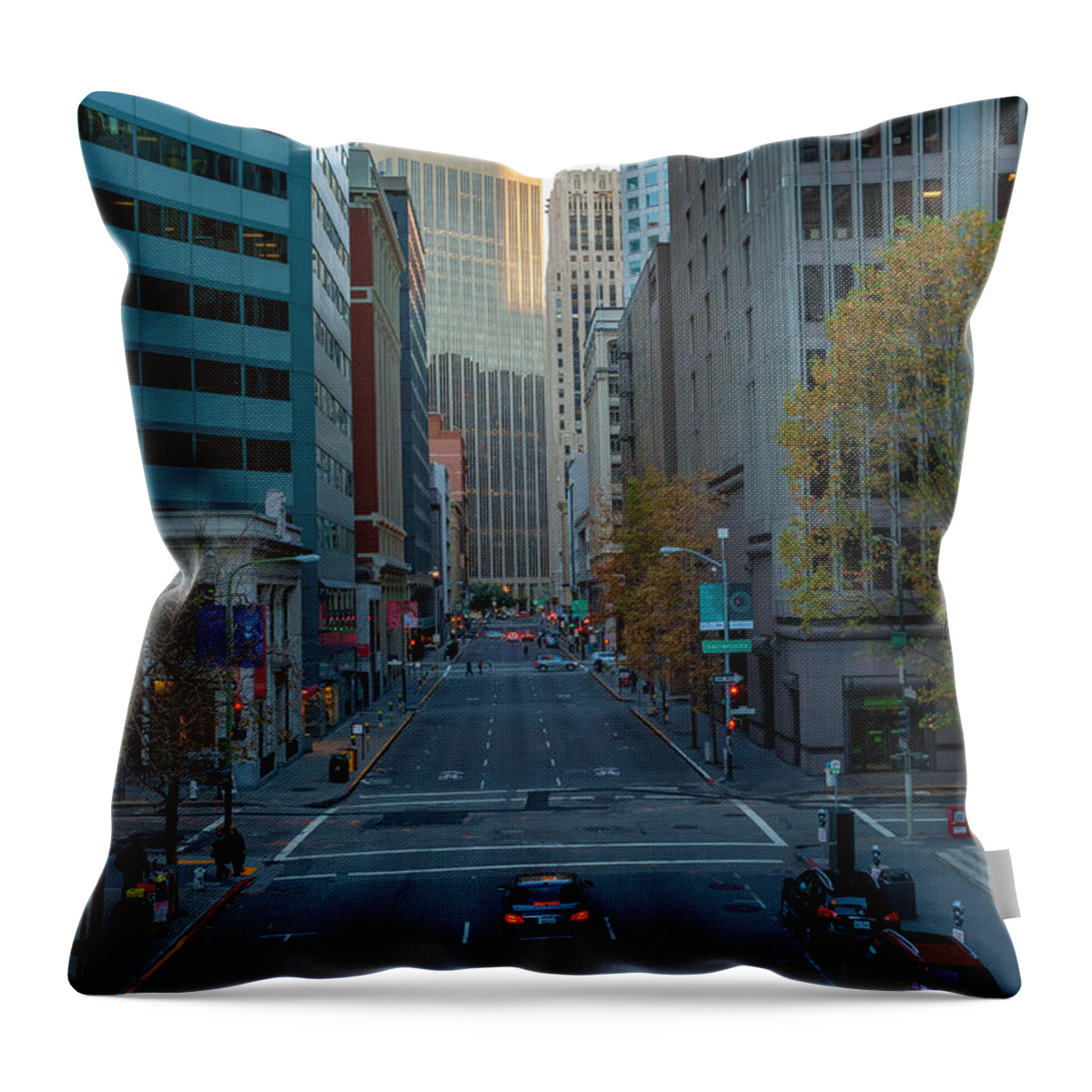 City Throw Pillow featuring the photograph Street of San Francisco 4 by Jonathan Nguyen