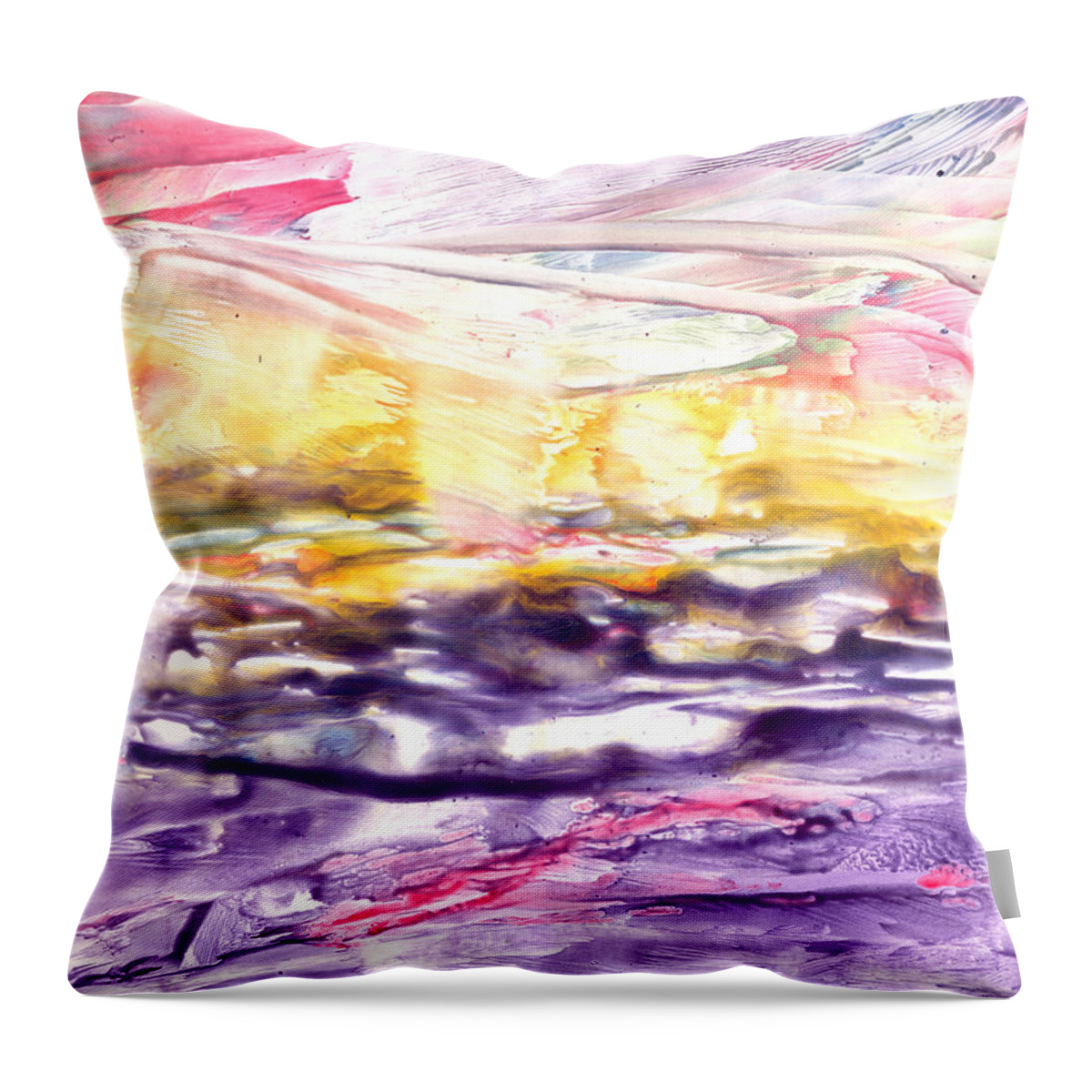 Ocean Throw Pillow featuring the painting Tornado Far away by Heather Hennick