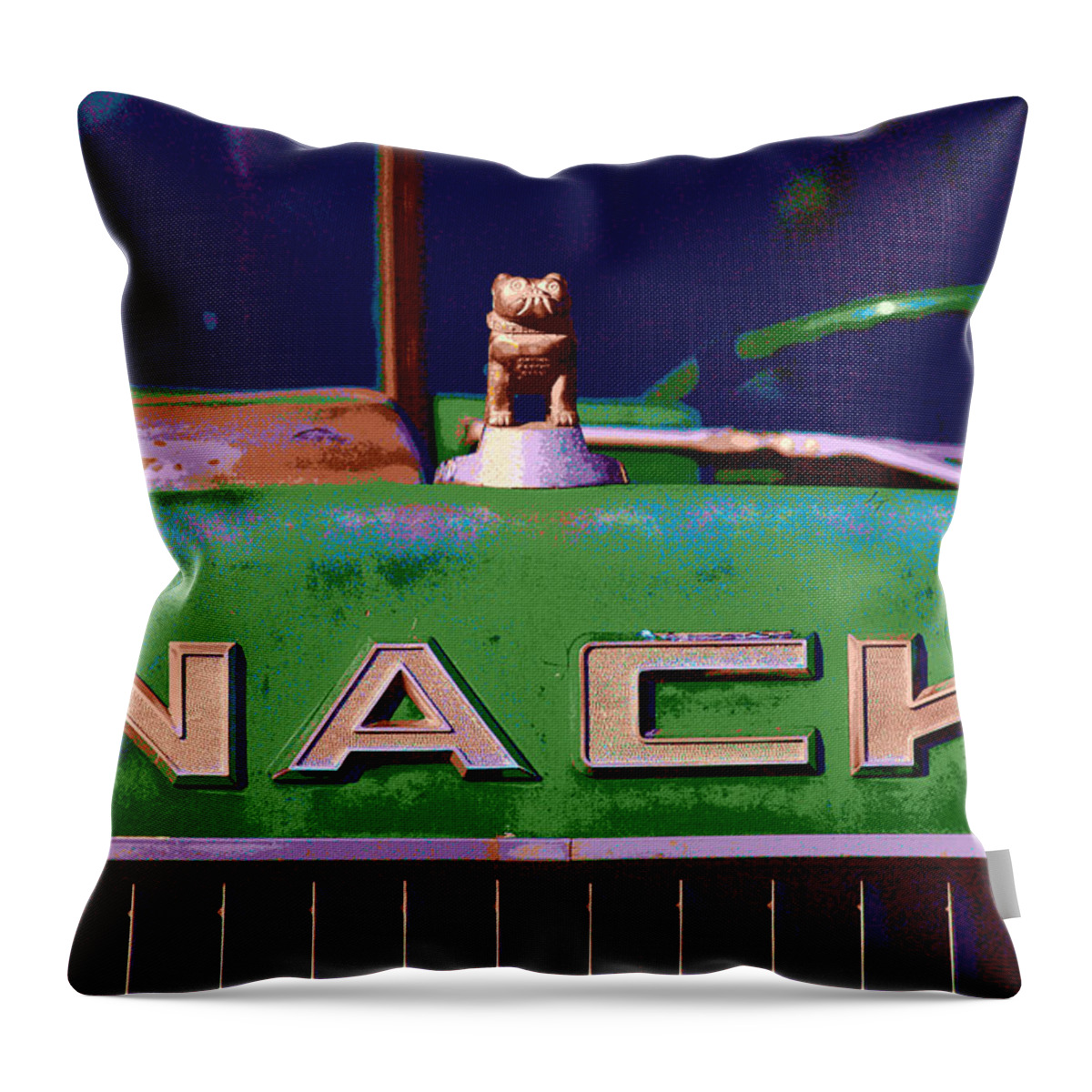Truck Throw Pillow featuring the photograph Wack Truck by William Jobes