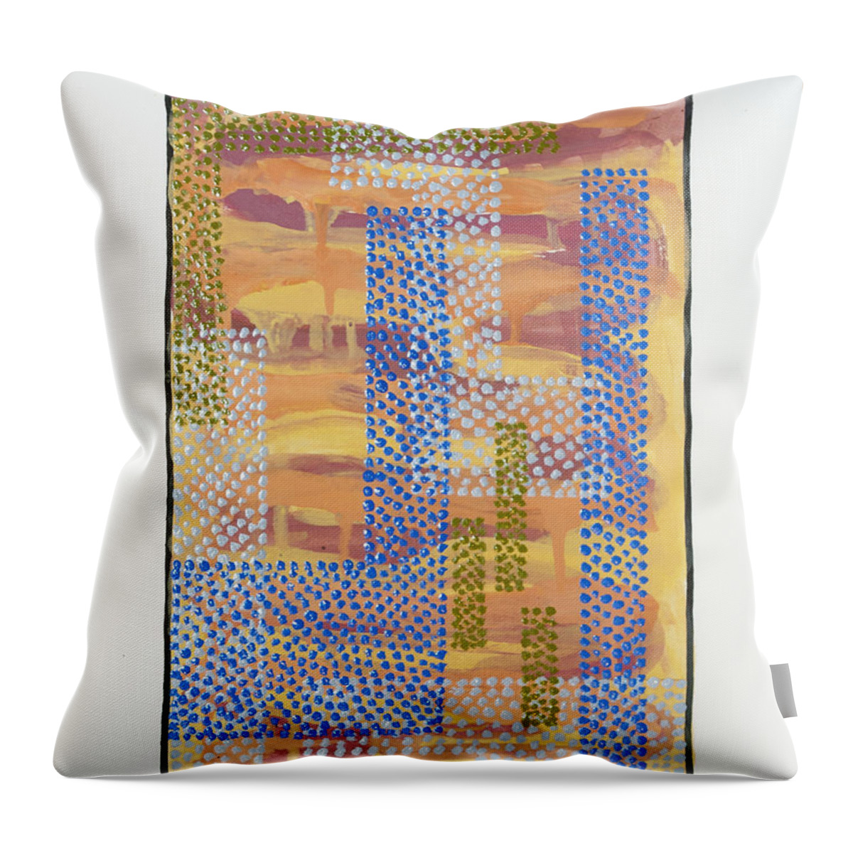 Abstract Throw Pillow featuring the painting 01327 by AnneKarin Glass