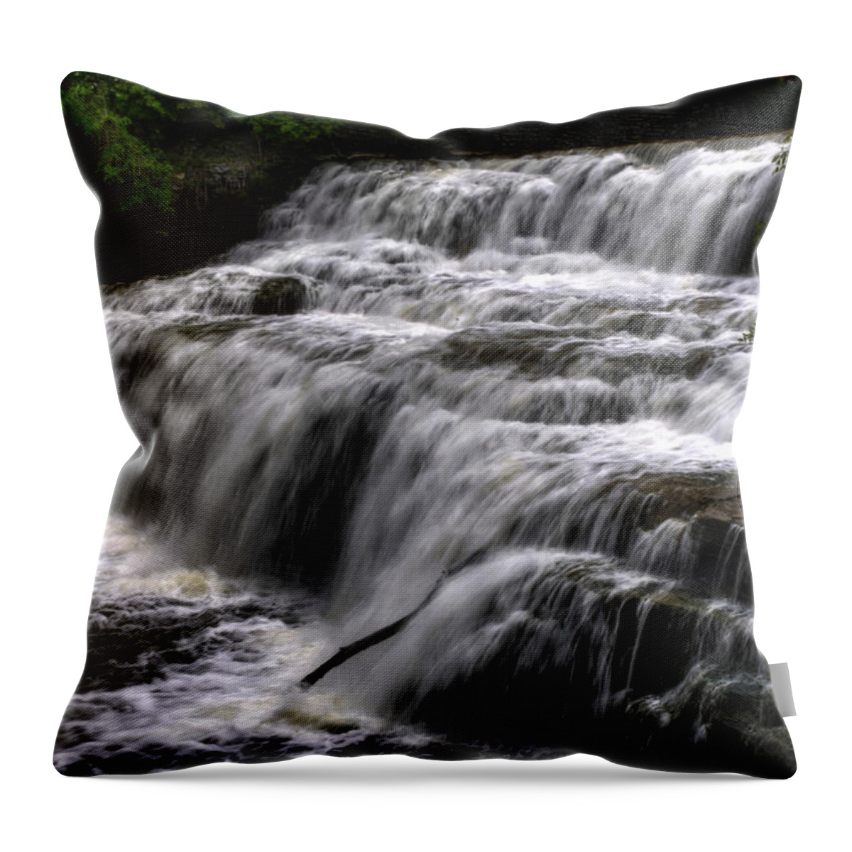 Michael Frank Jr Throw Pillow featuring the photograph 02 Glen Falls Williamsville Ny by Michael Frank Jr
