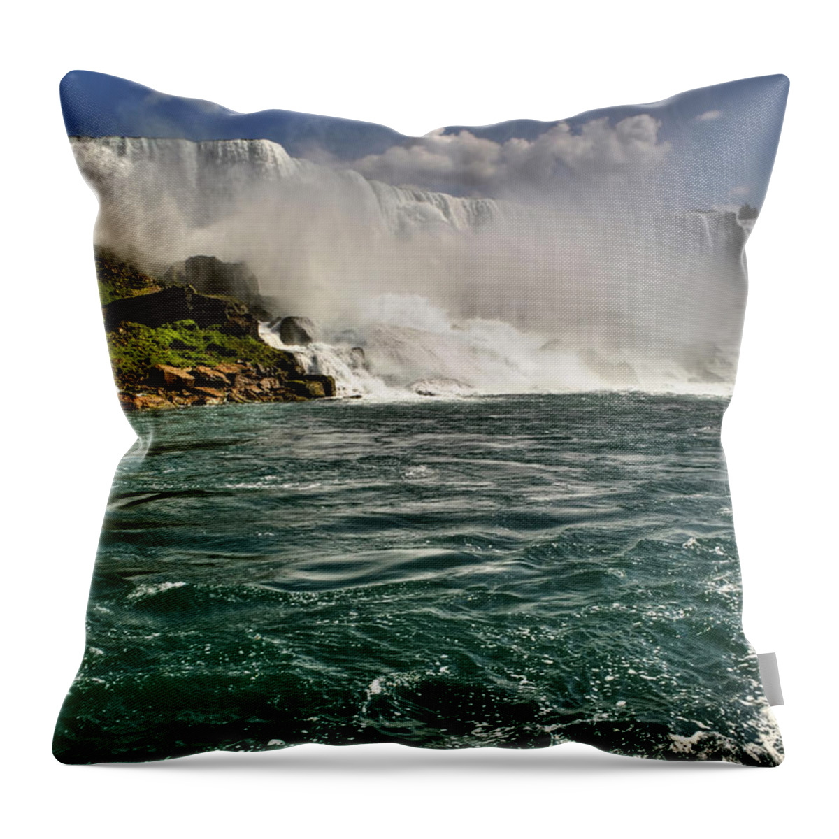 Buffalo Throw Pillow featuring the photograph 05 Niagara Falls 2016 by Michael Frank Jr