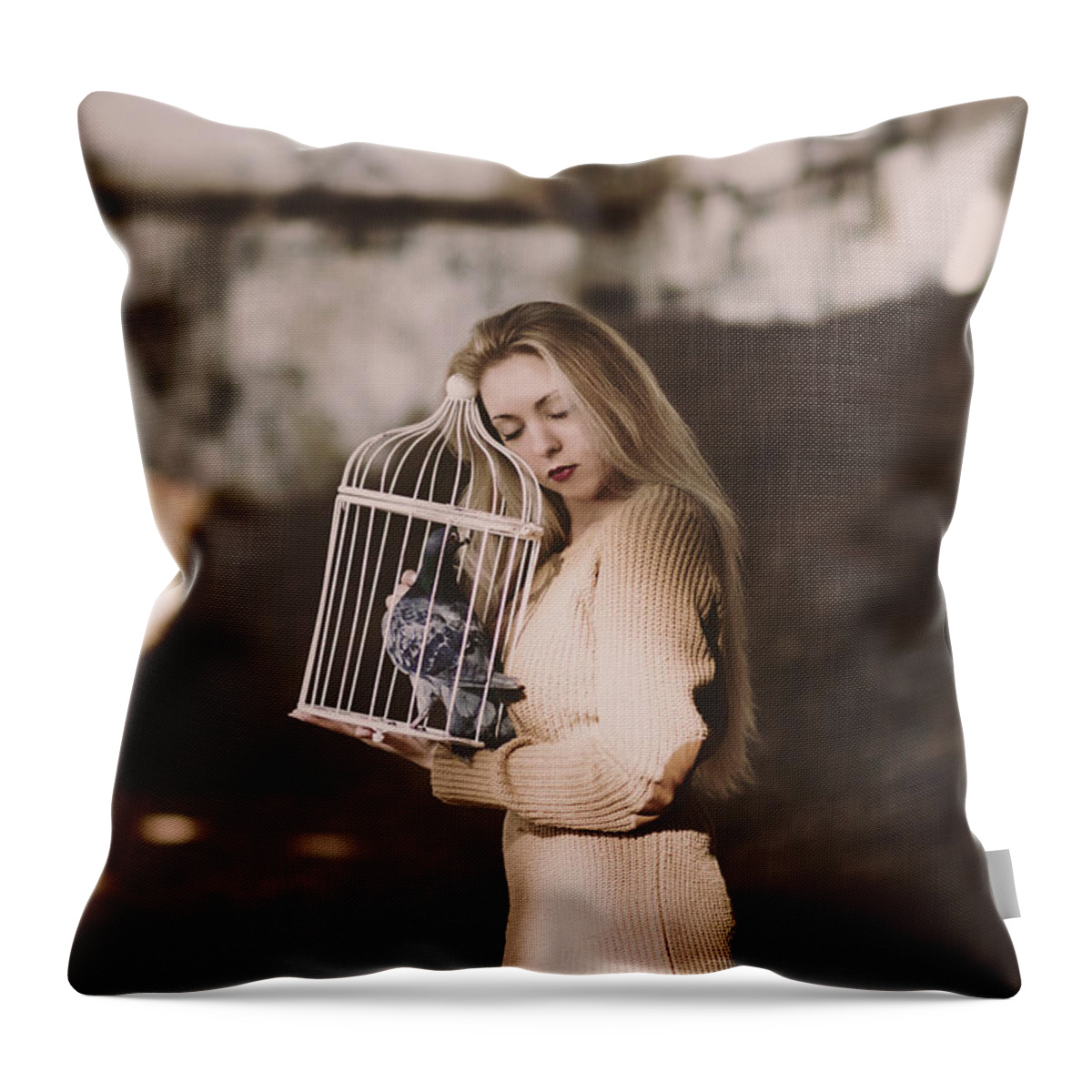 Photo Throw Pillow featuring the photograph -freedom- #1 by Lukas Duran