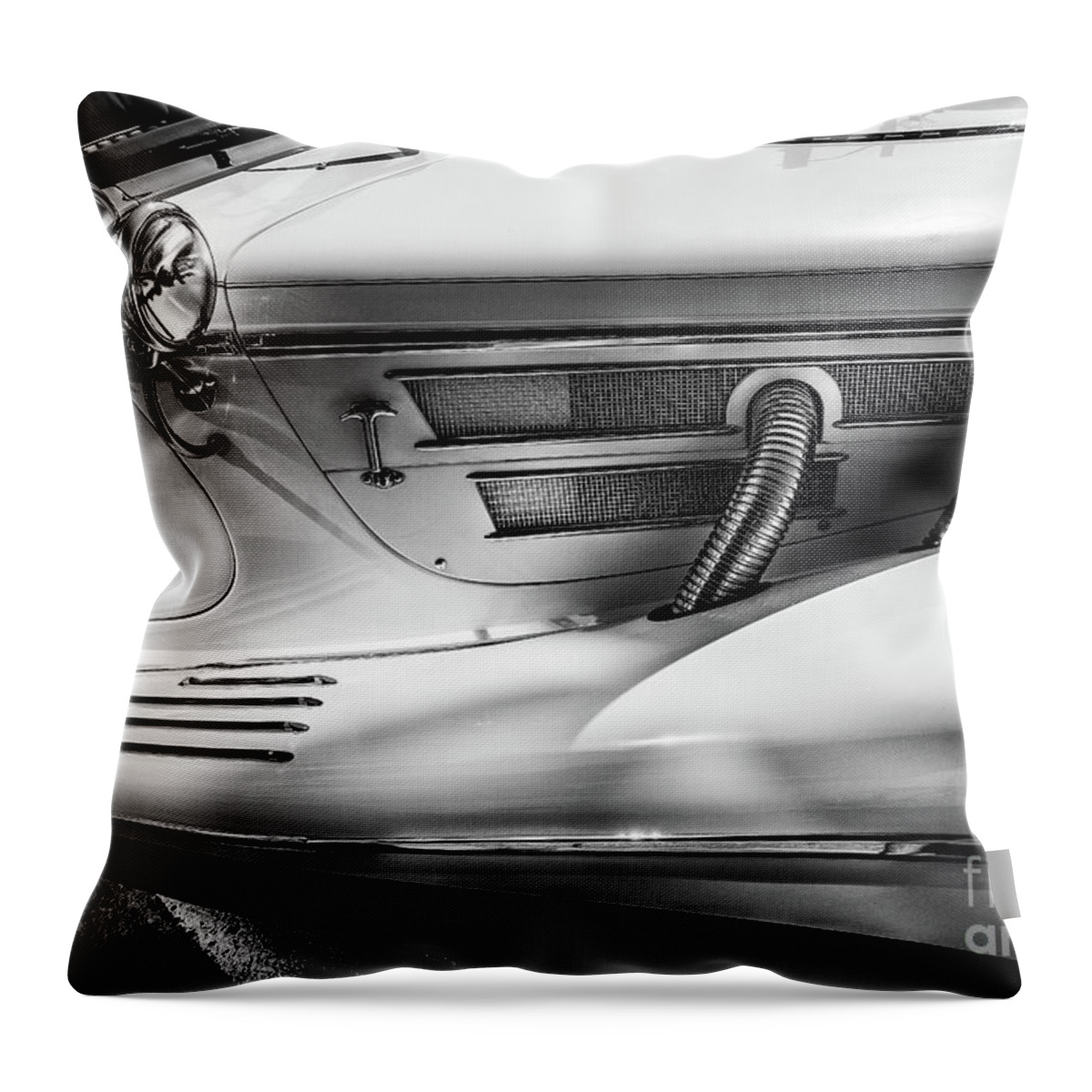 1934 Throw Pillow featuring the photograph 1934 Mercedes Benz 500K in Monochrome by M G Whittingham