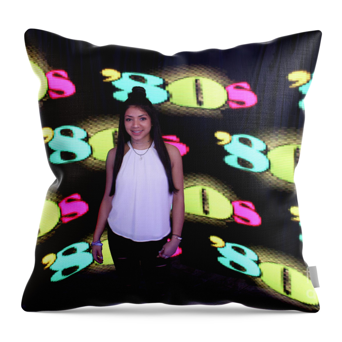  Throw Pillow featuring the photograph 80's Dance Party at Sterling Event Center #1 by Andrew Nourse