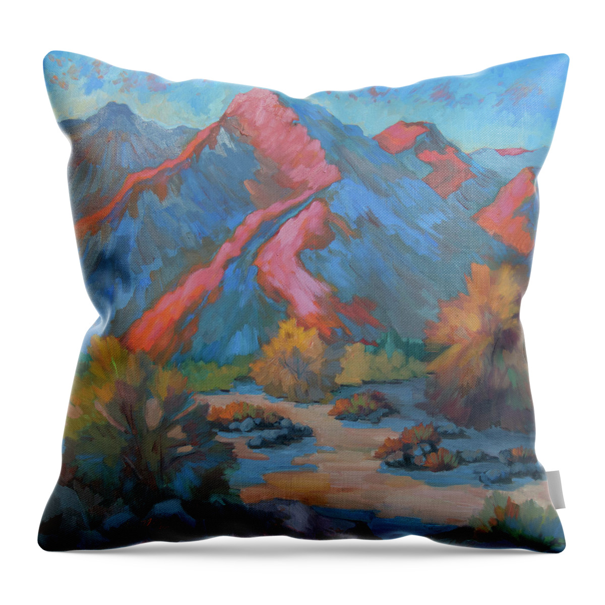 Sunrise Throw Pillow featuring the painting A Brilliant Sunrise #2 by Diane McClary