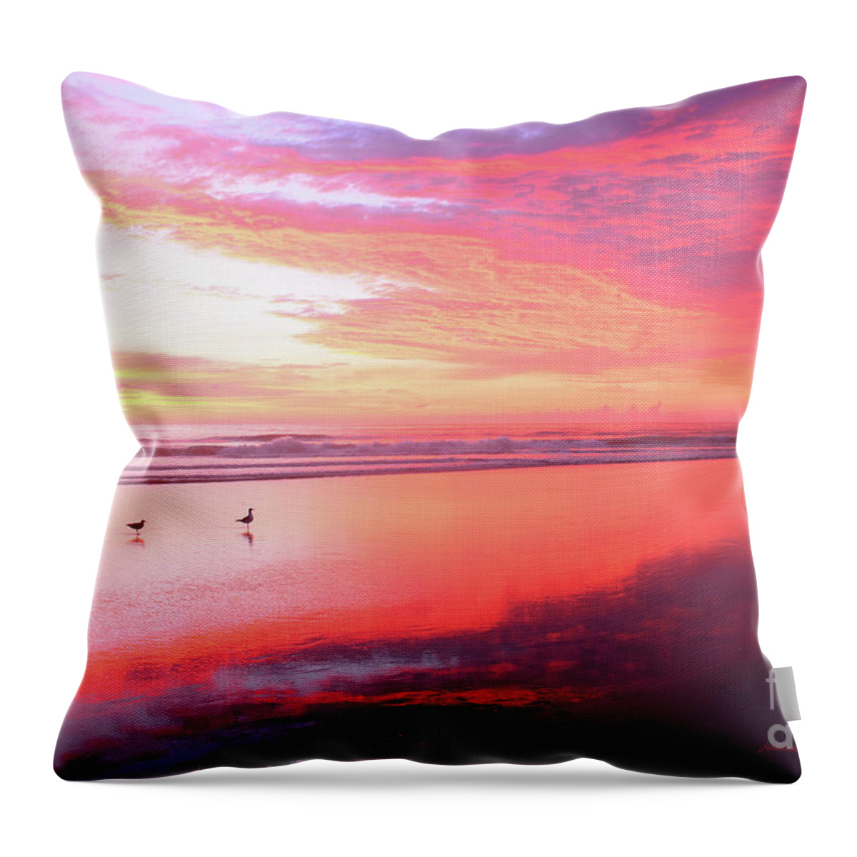 Beach Prints Throw Pillow featuring the photograph A most magnificent sunrise 2 by Julianne Felton