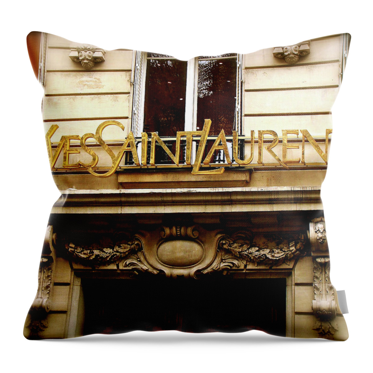 Yves Saint Laurent Throw Pillow featuring the photograph A Passion For Fashion #2 by Ira Shander