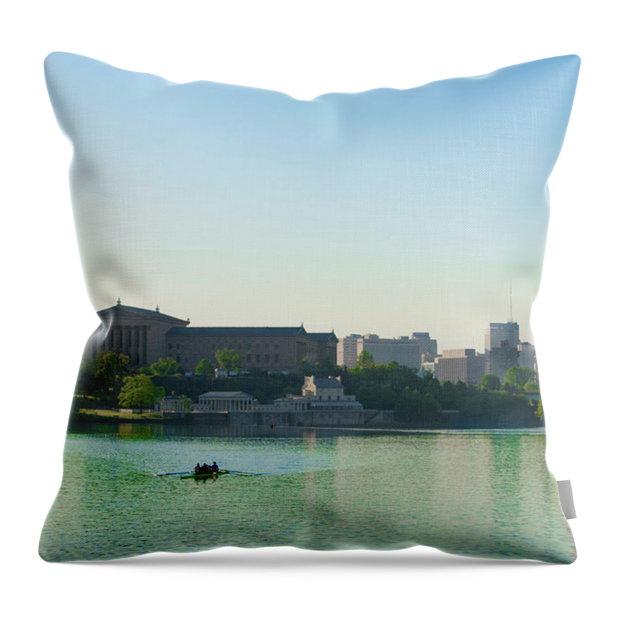 Spring Throw Pillow featuring the photograph A Spring Morning in Philadelphia #1 by Bill Cannon