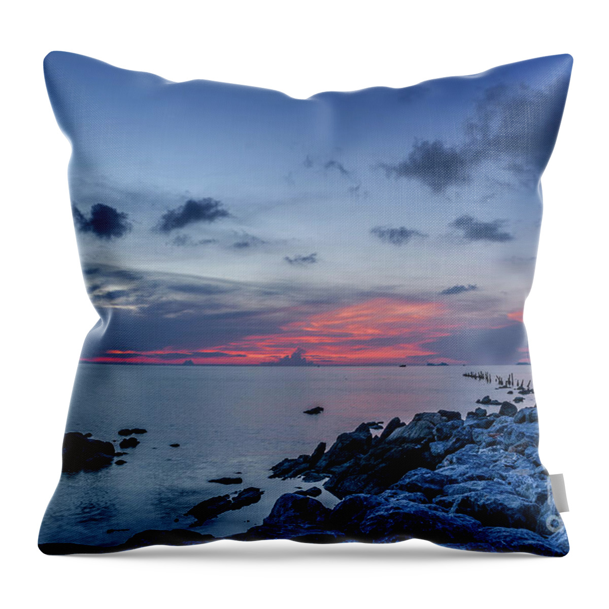 Michelle Meenawong Throw Pillow featuring the photograph A Touch Of Red by Michelle Meenawong