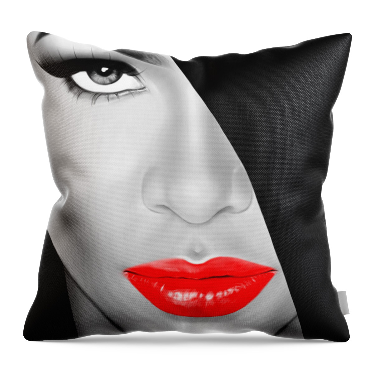 Davonte Bailey Throw Pillow featuring the digital art Aaliyah by Davonte Bailey